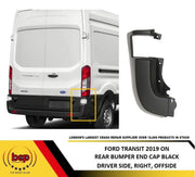 FORD TRANSIT 2019 ON REAR BUMPER END CAP CORNER SECTION RIGHT DRIVER SIDE
