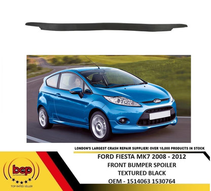 FORD FIESTA MK7 2008 – 2012 FRONT BUMPER LOWER SPOILER BLACK DEFLECTOR