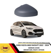 FORD FIESTA 2022 - 2024 DOOR MIRROR COVER PRIMED RIGHT DRIVER SIDE READY 2 PAINT