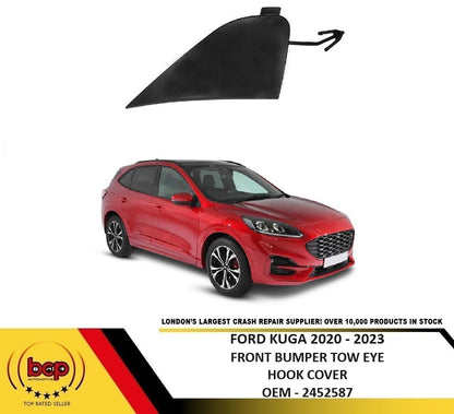 FORD KUGA 2020 – 2023 FRONT BUMPER TOW EYE HOOK COVER OEM 2452587 COMES PRIMED
