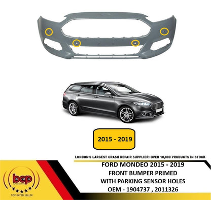 FORD MONDEO 2015 – 2019 FRONT BUMPER PRIMED WITH PARKING SENSOR HOLES