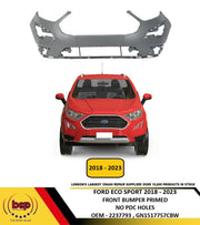 FORD ECOSPORT 2018 2019 2020 2021 2022 2023 FRONT BUMPER PRIMED NO PDC HOLES NEW