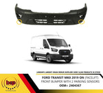 Load image into Gallery viewer, FORD TRANSIT 2019 ON MK8 FRONT BUMPER WITH SENSORS HOLES TEXTURED
