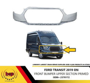 FORD TRANSIT 2019 ON MK8 FRONT BUMPER UPPER PRIMED READY TOP PAINT GRILLE HOLDER