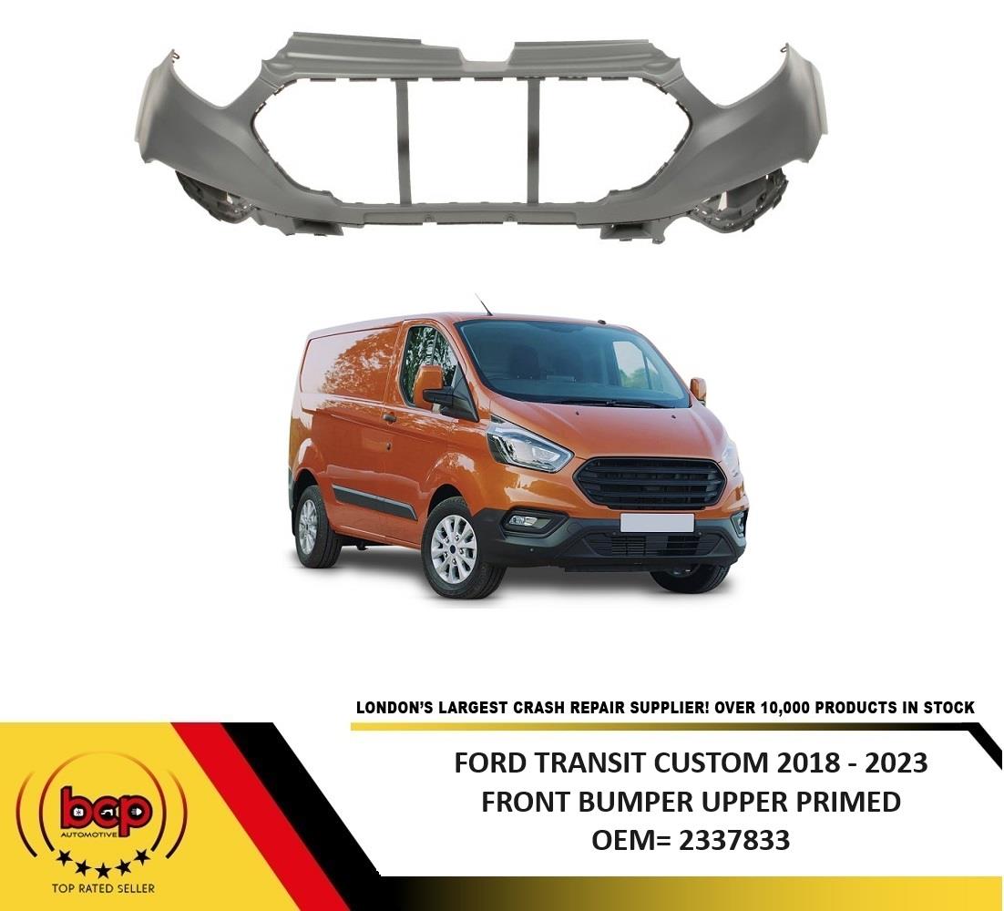 FORD TRANSIT CUSTOM 2018 ON FRONT BUMPER UPPER NO PARKING SENSORS PRIMED