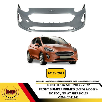 FORD FIESTA ACTIVE MK8 2017 – 2022 FRONT BUMPER PRIMED NO PDC HOLES ACTIVE ONLY