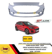 FORD KUGA ST LINE 2020 - 2024 FRONT BUMPER PRIMED WITH 2 PARKING SENSOR HOLES