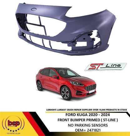 FORD KUGA ST LINE 2020 - 2024 FRONT BUMPER PRIMED WITH 2 PARKING SENSOR HOLES