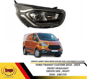 FORD TRANSIT CUSTOM 2018 – 2024 HEADLAMP RIGHT DRIVERS SIDE HALOGEN LED DRL