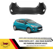 FORD FIESTA MK8 2017 - 2022 REAR BUMPER PRIMED NOT ST OR ACTIVE MODELS NO SENSOR