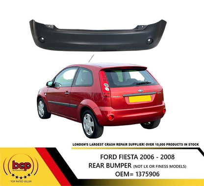 FORD FIESTA MK6 2005-2008 REAR BUMPER NEW PRIMED READY 2 PAINT INSURANCE OE SPEC