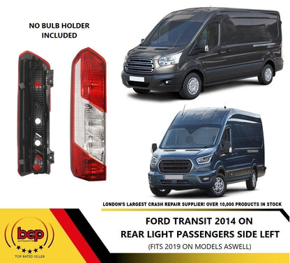 FORD TRANSIT MK8 REAR TAIL LIGHT LAMP LENS LEFT N/S PASSENGER SIDE 2014 ONWARDS