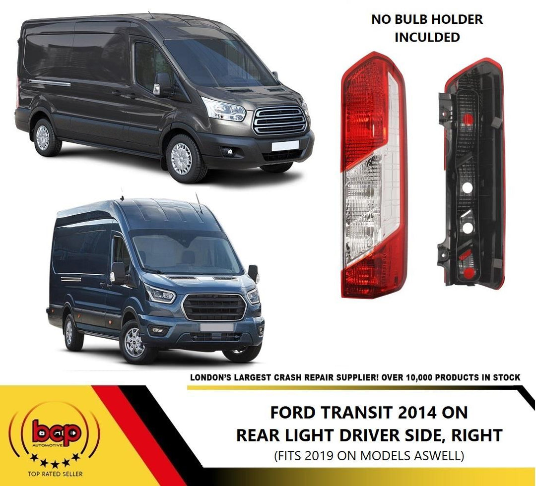 FORD TRANSIT MK8 REAR TAIL LIGHT LAMP LENS RIGHT O/S DRIVER SIDE 2014 ONWARDS