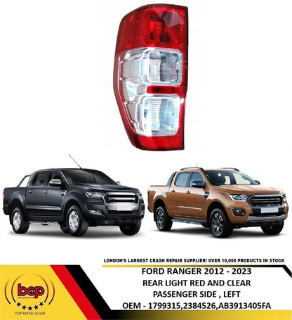 FORD RANGER 2012 – 2023 REAR LIGHT RED AND CLEAR TYPE PASSENGER SIDE LEFT