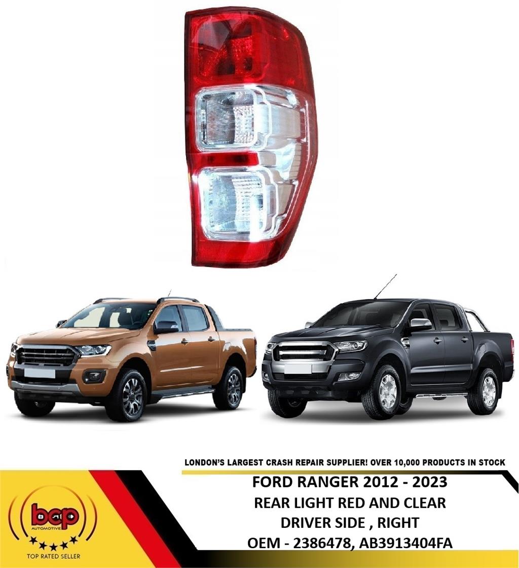 FORD RANGER 2012 – 2023 REAR LIGHT RED AND CLEAR TYPE DRIVER SIDE RIGHT
