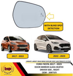 Load image into Gallery viewer, FORD FIESTA MK8 2017 - 2023 DOOR MIRROR GLASS HEATED DRIVER SIDE WITH BLIND SPOT
