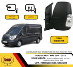 Load image into Gallery viewer, FORD TRANSIT MK8 DOOR WING MIRROR ELECTRIC POWER FOLD CLEAR IND LEFT SIDE
