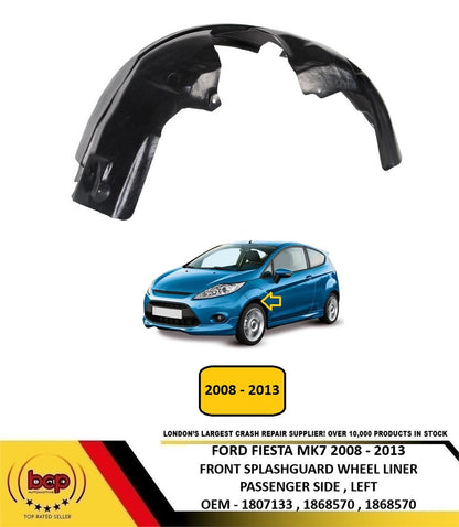 FORD FIESTA MK7 2008 - 2013 FRONT SPLASHGUARD WHEEL HOUSE LINER PASSENGER LEFT