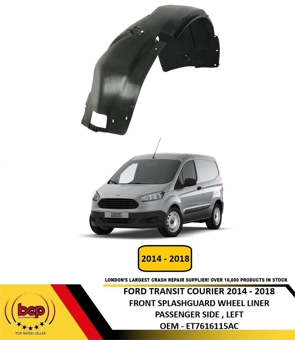 FORD TRANSIT COURIER 2014–2018 FRONT SPLASHGUARD WHEEL ARCH LINER PASSENGER LEFT