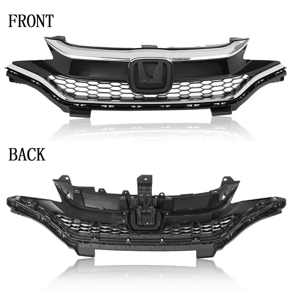 HONDA JAZZ 2018 - 2020  FRONT TOP RADIATOR GRILLE WITH CHROME AND BLACK WITH BADGE