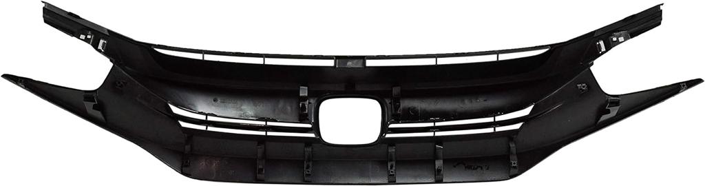 HONDA CIVIC 2017 - 2022 FRONT BUMPER UPPER BADGE GRILLE GLOSS BLACK 71121TGGA01