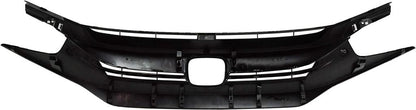 HONDA CIVIC 2017 - 2022 FRONT BUMPER UPPER BADGE GRILLE GLOSS BLACK 71121TGGA01