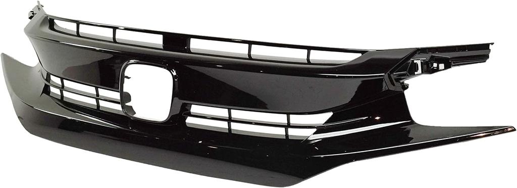HONDA CIVIC 2017 - 2022 FRONT BUMPER UPPER BADGE GRILLE GLOSS BLACK 71121TGGA01