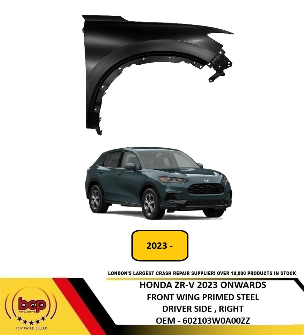 HONDA ZRV ZR-V 2023 ONWARDS FRONT WING PRIMED DRIVER SIDE RIGHT 602103W0A00ZZ