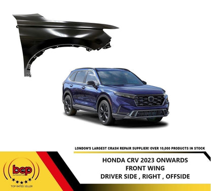 HONDA CRV 2023 ON FRONT WING DRIVERS SIDE FENDER PANEL RIGHT DRIVERS SIDE PRIMED