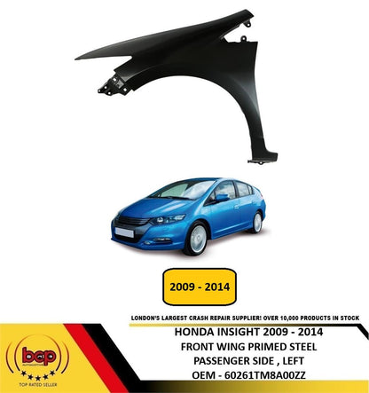HONDA INSIGHT 2009 - 2014 FRONT WING LEFT PASSENGERS SIDE BRAND NEW PRIMED
