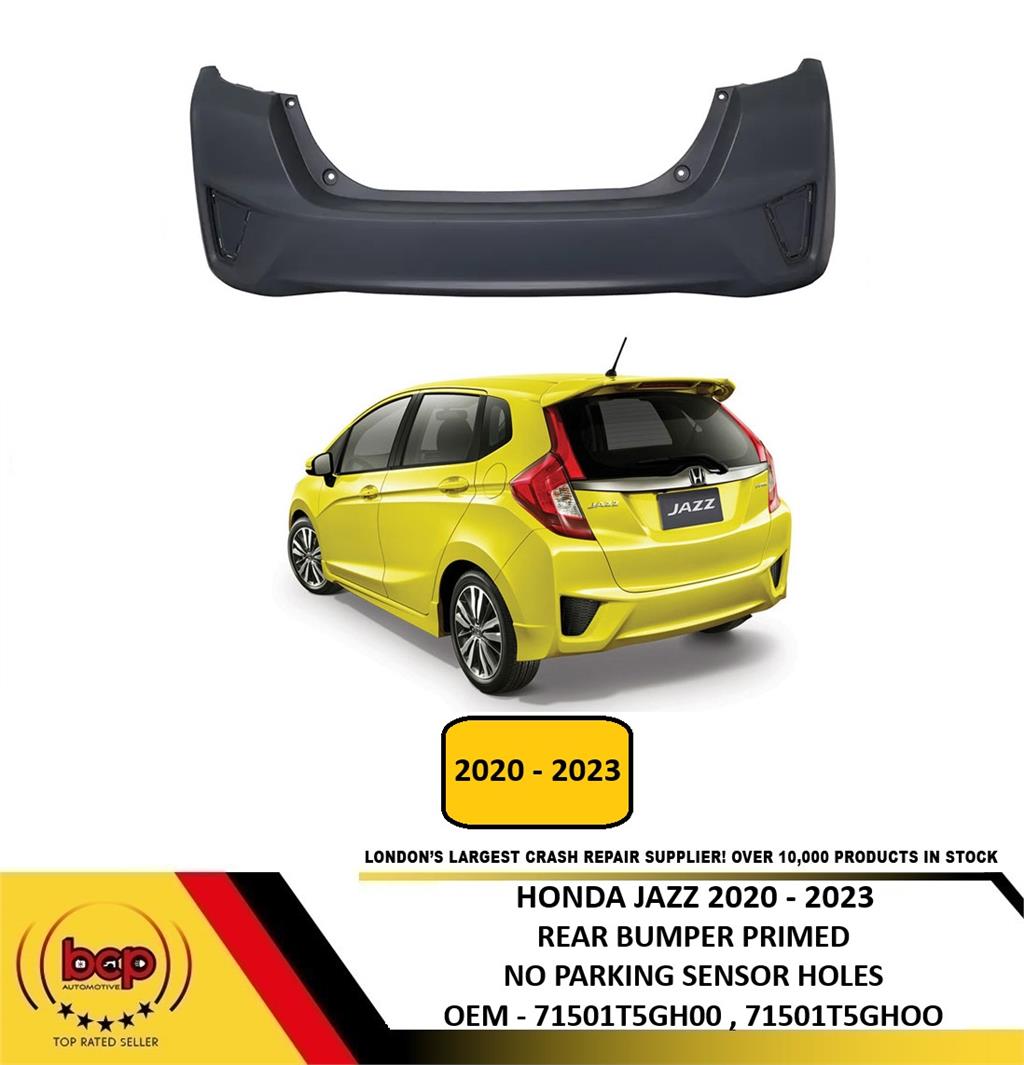HONDA JAZZ 2020 - 2023 REAR BUMPER PRIMED WITHOUT PARKING SENSOR HOLES