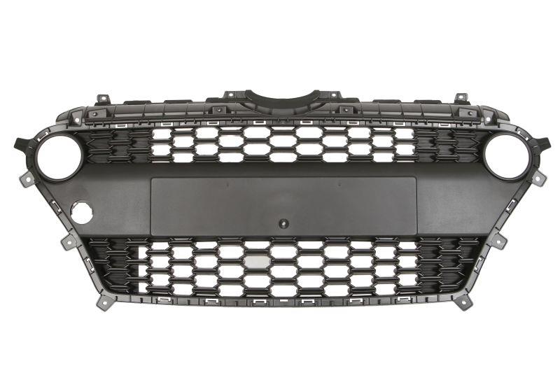 HYUNDAI I10 2017 - 2020 FRONT BUMPER CENTRE GRILLE BLACK GREY WITH DRL HOLES
