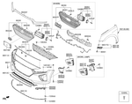 Load image into Gallery viewer, HYUNDAI IONIQ 2016 - 2019 FRONT BUMPER UPPER MOULDING BAND BLACK 86585G2000