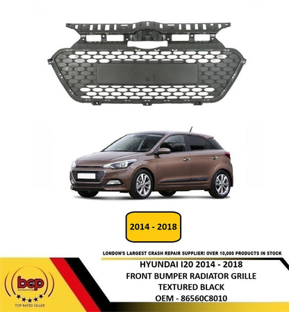 HYUNDAI I20 2014 - 2018 FRONT BUMPER RADIATOR GRILLE WITH TOW COVER 86560C8010