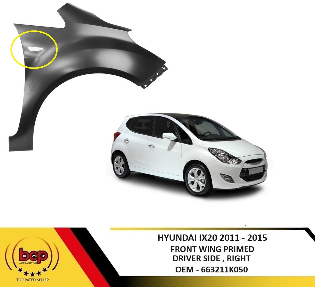 HYUNDAI IX20 2011 – 2015 FRONT WING DRIVER SIDE FENDER PANEL RIGHT INDICATOR HOLE
