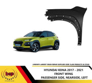 HYUNDAI KONA 2017 – 2021 FRONT WING PASSENGERS SIDE FENDER PANEL LEFT PRIMED
