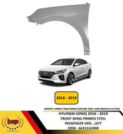 HYUNDAI IONIQ 2016 – 2019 FRONT WING FENDER PRIMED PASSENGER SIDE LEFT NEW