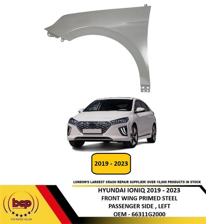 HYUNDAI IONIQ 2019 – 2023 FRONT WING FENDER PRIMED PASSENGER SIDE LEFT NEW