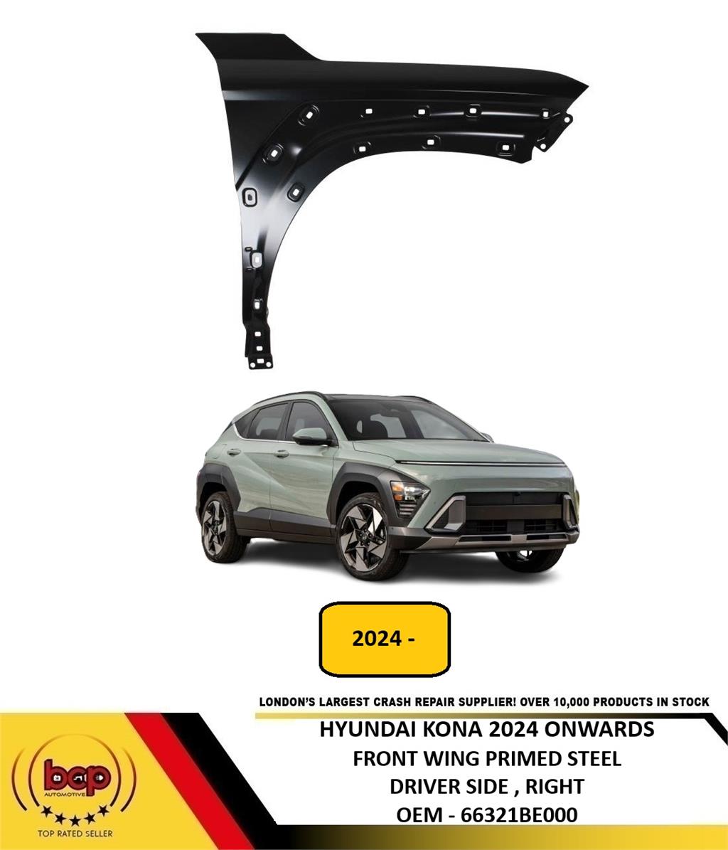 HYUNDAI KONA 2024 ON FRONT WING FENDER PANEL DRIVER SIDE RIGHT NEW 66321BE000