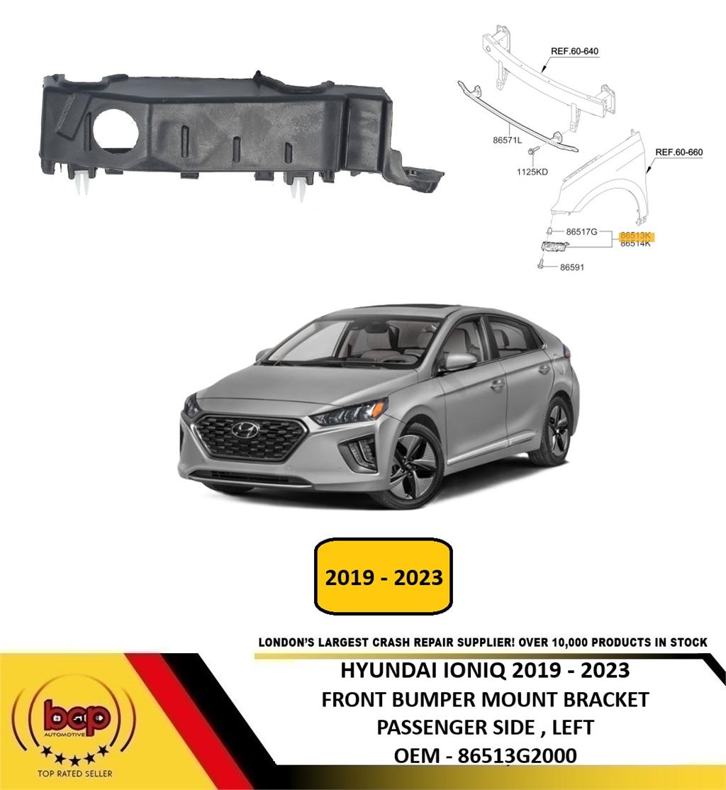 HYUNDAI IONIQ 2019 - 2023 FRONT BUMPER BRACKET GUIDE PASSENGER LEFT 86513G2000