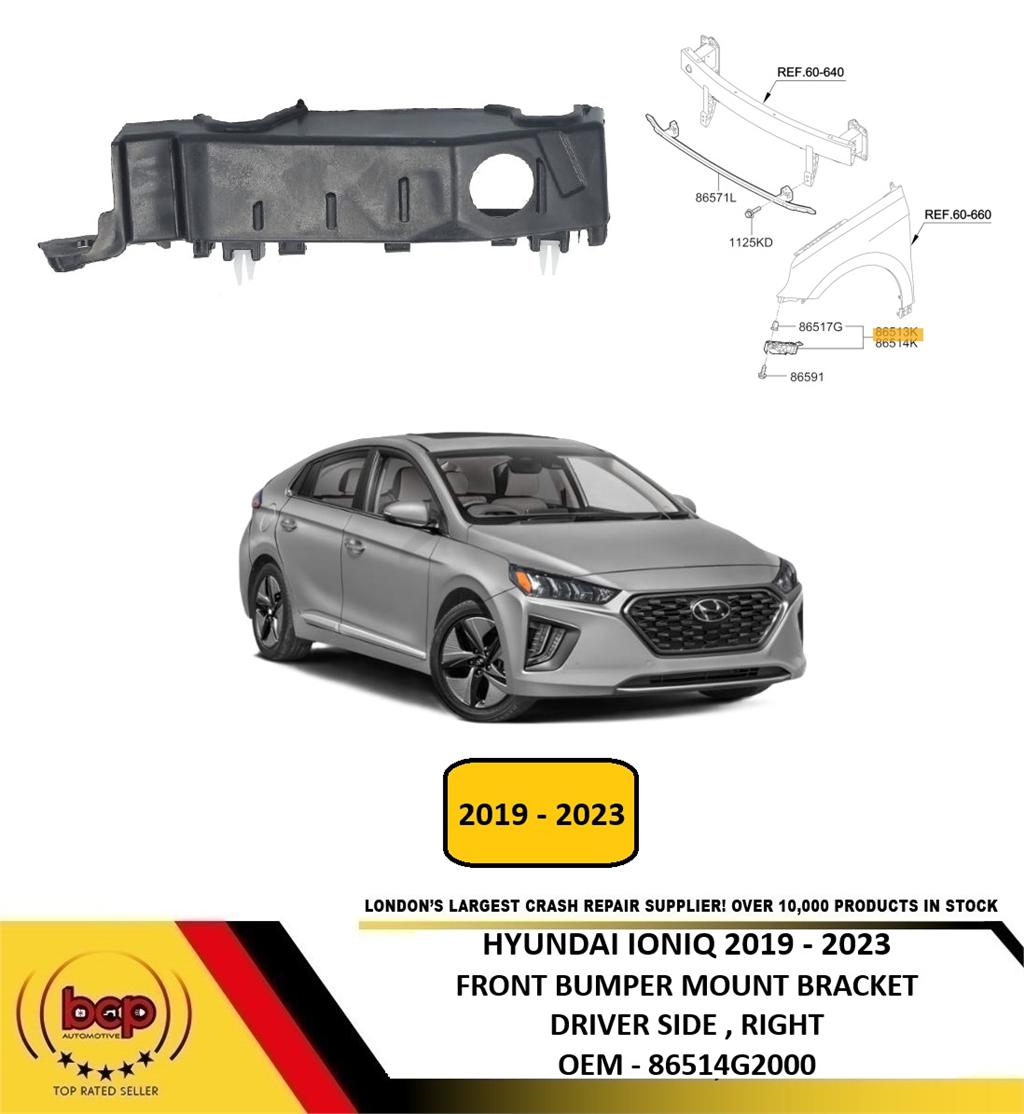 HYUNDAI IONIQ 2019 -2023 FRONT BUMPER BRACKET GUIDE DRIVER SIDE RIGHT 86514G2000