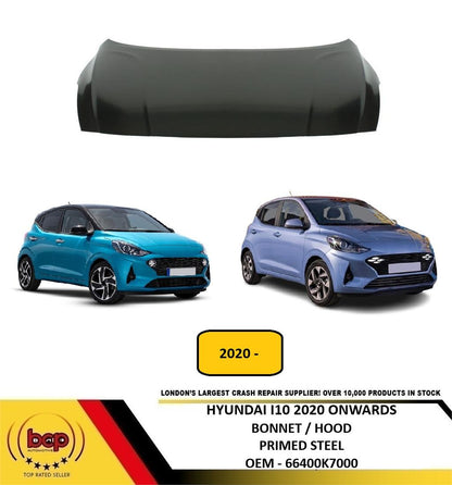 HYUNDAI I10 2020 ONWARDS BONNET HOOD PRIMED STEEL INSURANCE APPROVED 66400K7000
