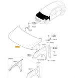 Load image into Gallery viewer, HYUNDAI IONIQ 2016 - 2019 BONNET HOOD PRIMED ALUMINIUM NEW 66400G2000