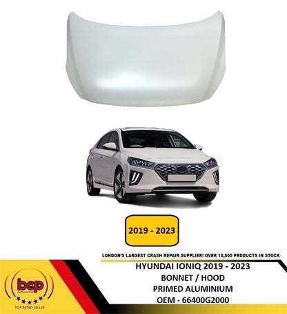 HYUNDAI IONIQ 2019 - 2023 BONNET HOOD PRIMED ALUMINIUM NEW 66400G2000
