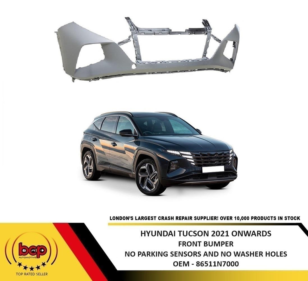 HYUNDAI TUCSON 2021 ON FRONT BUMPER NO PARKING SENSORS NOT PRIMED