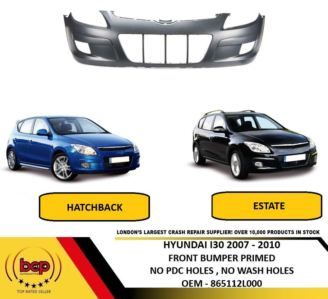HYUNDAI i30 2007 – 2010 FRONT BUMPER BRAND NEW NOT PRIMED 865112L000