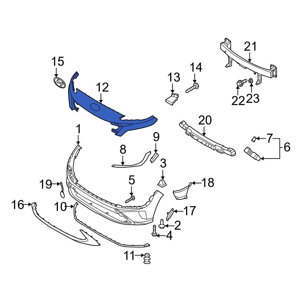 HYUNDAI KONA 2021 - 2024 FRONT BUMPER UPPER SECTION PRIMED NEW 86550J9CA0AS