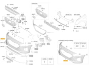 HYUNDAI IONIQ 2020 - 2022 FRONT BUMPER PRIMED NO PARKING SENSOR HOLES 86511G2500