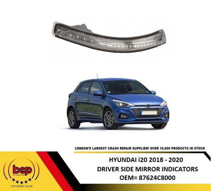 HYUNDAI i20 2018 - 2020 DOOR MIRROR INDICATOR REPEATER LED LIGHT DRIVER RIGHTS