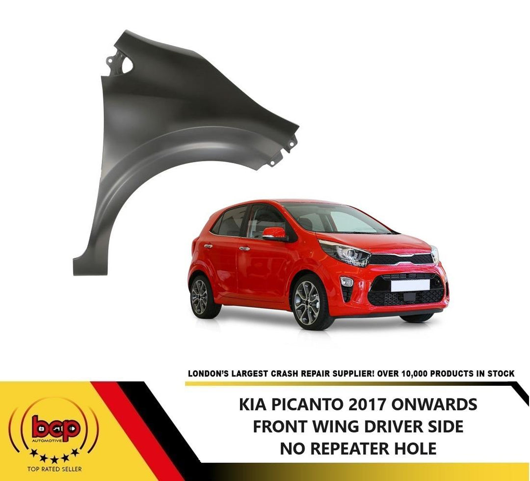 KIA PICANTO 2017 - 2023 FRONT WING FENDER NO INDICATOR HOLE RIGHT DRIVER OFFSIDE